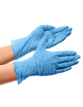 Vinyl Disposable Powder Free Gloves Large Blue 1 x 100